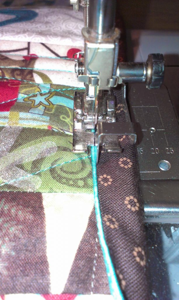 Ricky Tims piped binding on my Table Runner