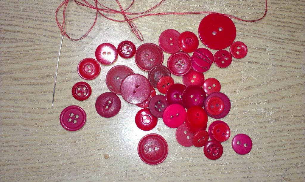 vintage finds - red buttons