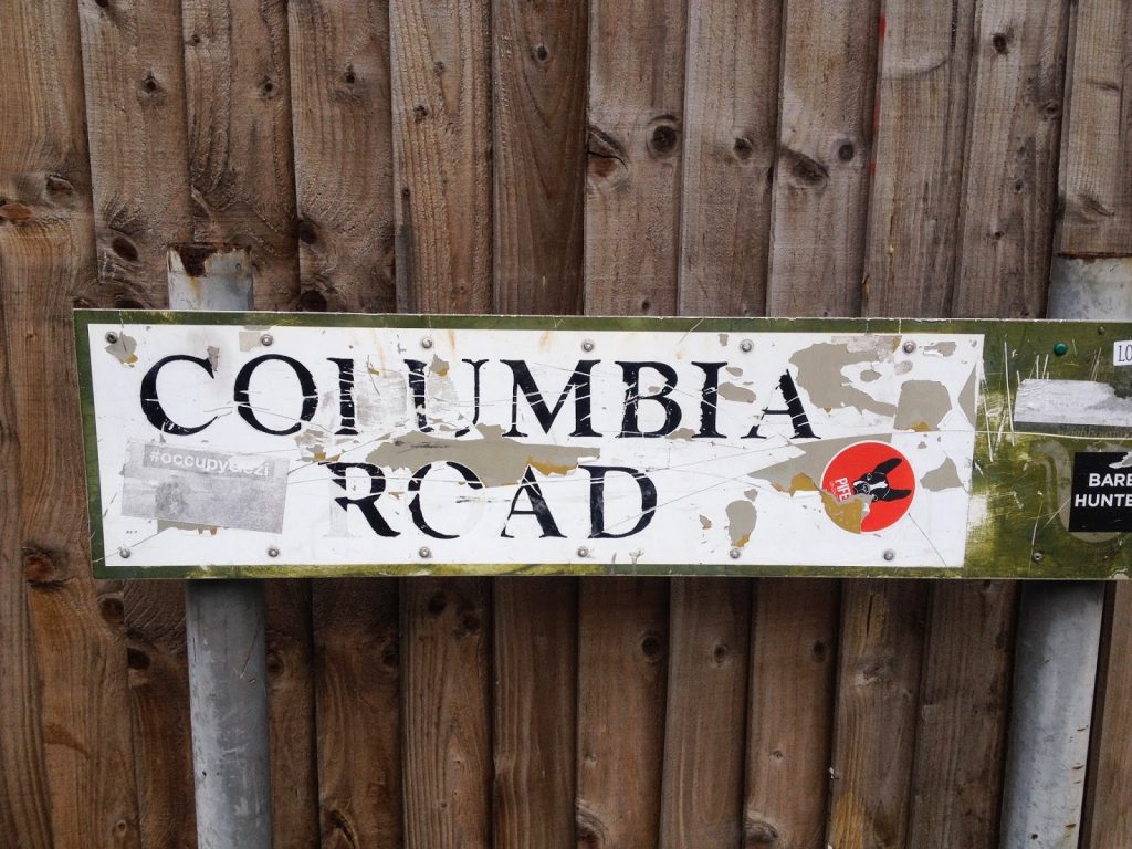 Columbia Road sign