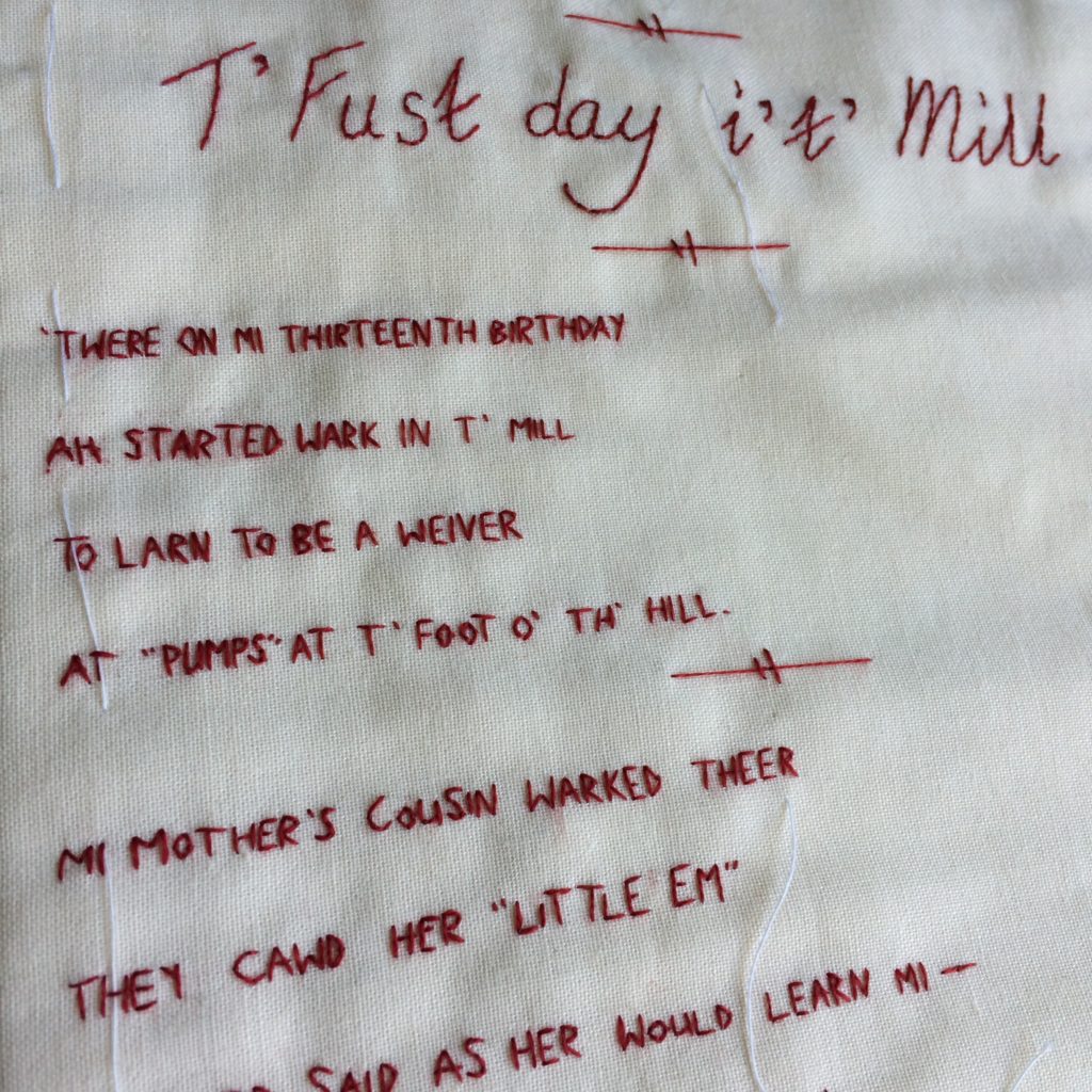 The First Day in the Mill. Poetry in Lancashire dialect.