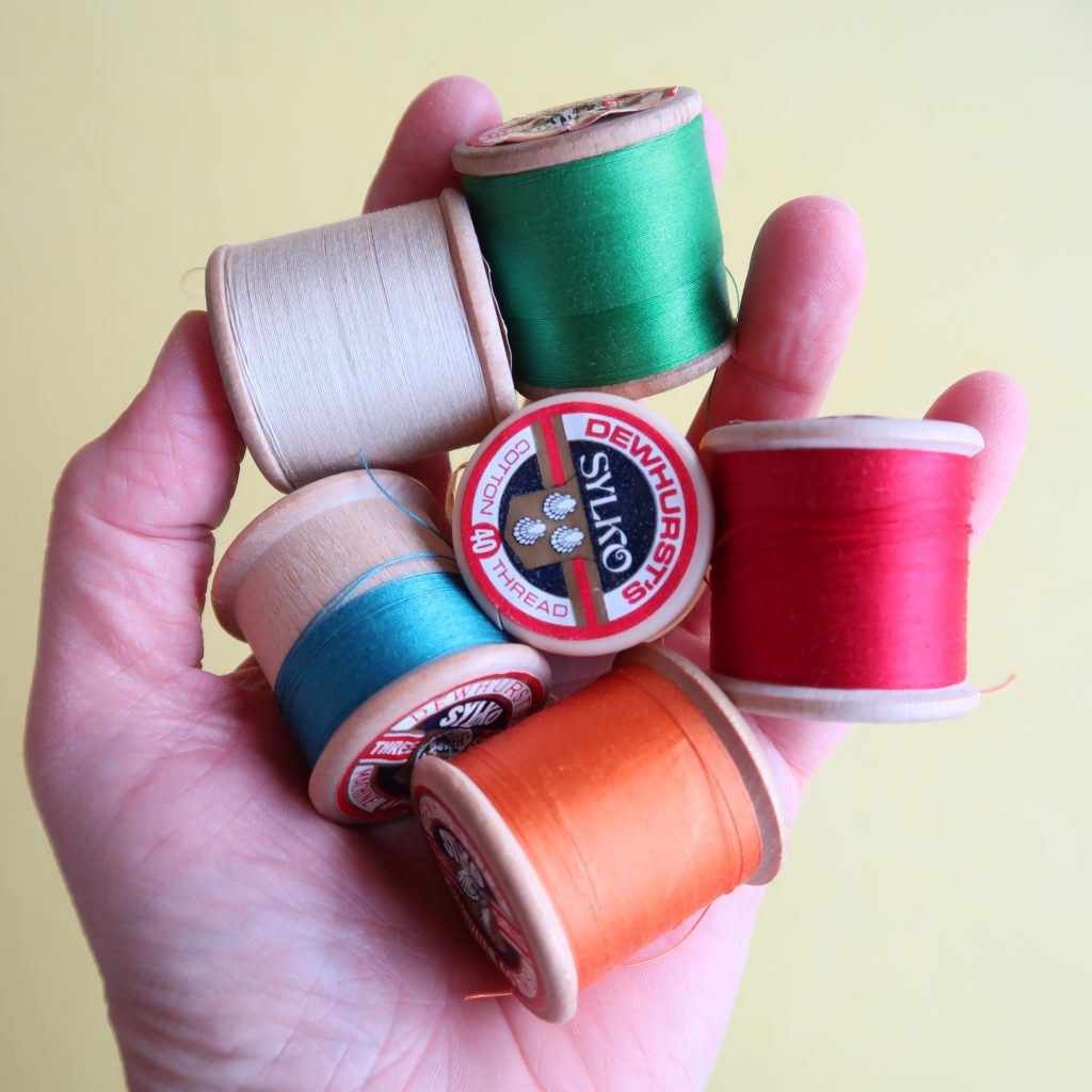 My projects start with a handful of my favourite vintage Sylko threads